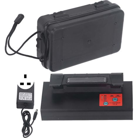 Fours à fusion pour fibre optique, chauffe externe réglable avec batterie, modèle horizontal 100-240V prise UK, équipement de soudure précis. (1/5)