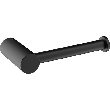 Bernstein – Toilettenpapierhalter OLA – Edelstahl schwarz matt – Selbstklebebefestigung – 5 Jahre Garantie – rundes Design (1/4)