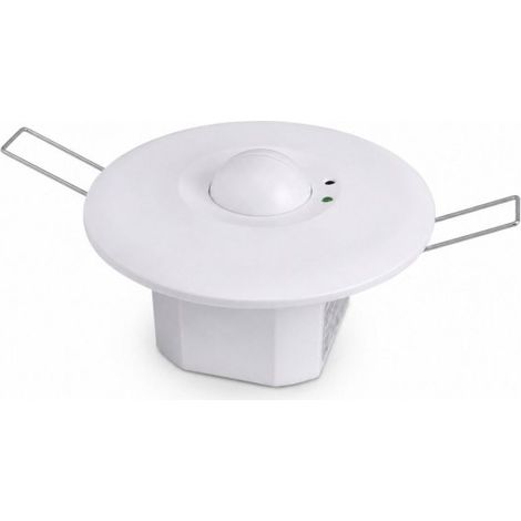 Sensore di Movimento Microonde 360° YCE2002B da Incasso, Portata 2-16 m, Colore Bianco
