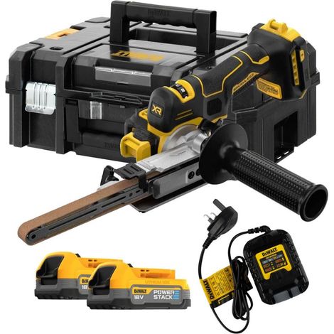 Dewalt DCM200E2T 18v XR Band File Kit Brushless- 2 x 1.7ah Powerstack Batteries