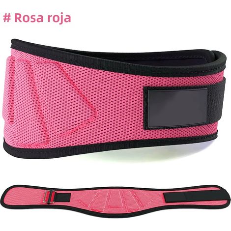 (Rouge L) Ceinture d'haltérophilie, offrant un soutien du dos et des lombaires pour les séances d'entraînement en salle de sport. (1/5)