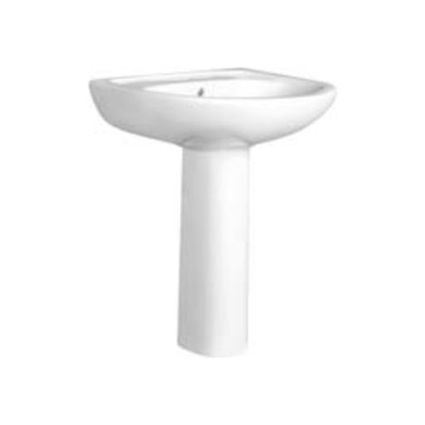 Lavabo Diana 65x55 semicircolare monoforo in ceramica bianco (1/5)