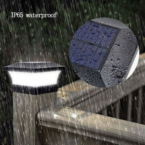 Lampe Solaire - Poteau Extérieur - LED Étanche - Fonctionne Sans Câble - 1 Pièce (1/4)