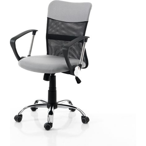 Poltrona da ufficio in tessuto grigia cm H.90/100 x L.58 x P.57