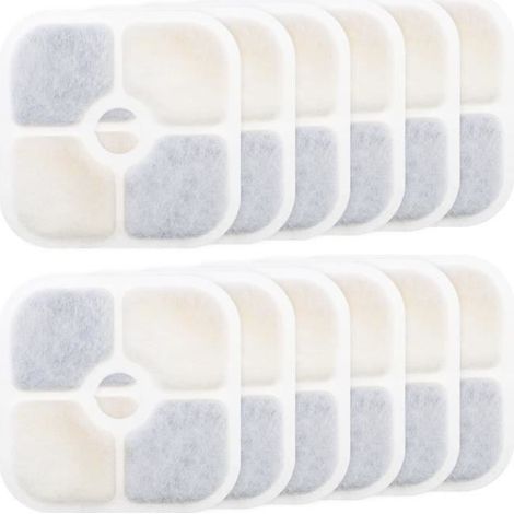 12pcs Filtres de Fontaine pour Animaux de Compagnie Remplacement Compatible avec Catit PIXI 43717 Fontaine à Eau pour Chat Filtres