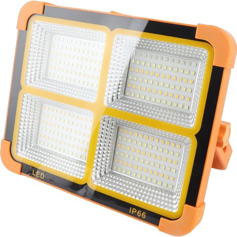 Projecteur LED portable solaire 200W batterie 4800mAh 15000LM 288 LED 4 modes IP66 lampe de travail rechargeable urgence (1/5)