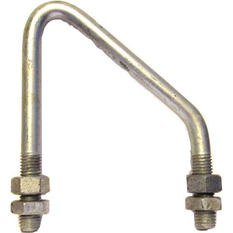 M12 N-Bolt (leg Bolt) to Grip 80x80 mm angle - Galvanised (1/2)