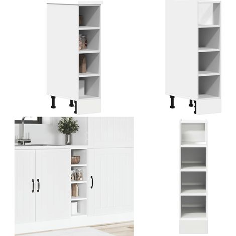 vidaXL Armoire de plancher blanc 20x44,5x81,5 cm bois d'ingénierie (1/5)