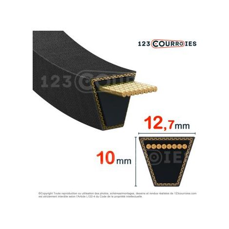 Courroie trapézoidale lisse Contitech Conti V SPA4250 Ld