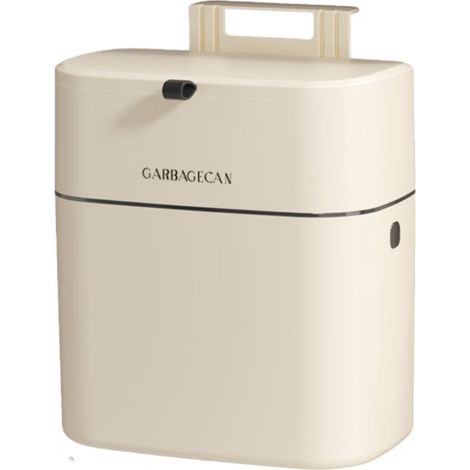 Poubelle murale mince avec couvercle - Grande capacité et design compact (1/5)