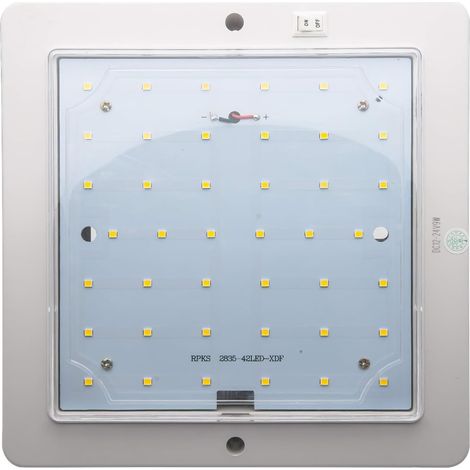 1 Plafonnier LED 9W 12V-24V Blanc Chaud Interrupteur Tactile Pour Caravane Bateau Camping-Car (1/5)
