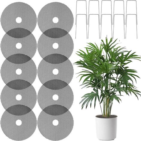 Lot de 10 couvercles de sol pour pots de plantes - avec piquets - pour (1/5)