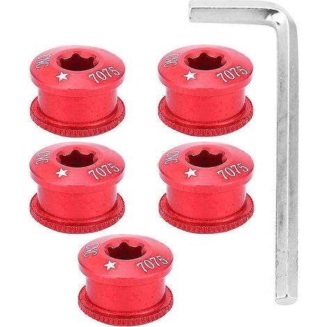 20245 pièces Vis de plateau de vélo pour mono, double ou triple vitesse (rouge - 5 mm)