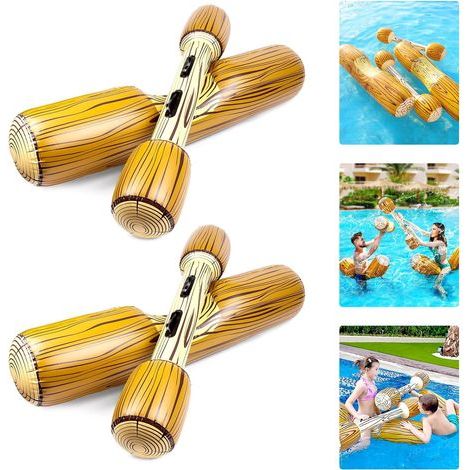 Pieces Pool Toys - Inflatable Stick Battle Water Games with Buoy Raft, Water Fight Pool Toys for Adult Kid Beach Party (1/5)