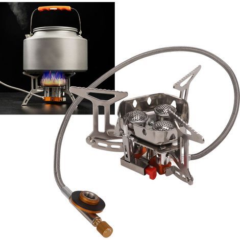 Poêle à Gaz Mini Pliable et Anti-Vent pour Randonnée et Camping (1/5)