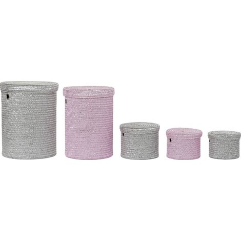 Cesta Set 5 Pp 42X42X52,5 Rosa DC192333 (1/4)