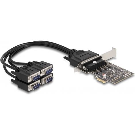 Delock Tarjeta PCI Express a 4 x Serie RS-232