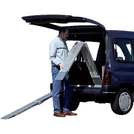 Rampa pieghevole - Lunghezza 2420mm / Larghezza 300mm - Portata 460kg - altezza raggiungibile de 690mm - Prezzo unitario - AOS-W-300-2