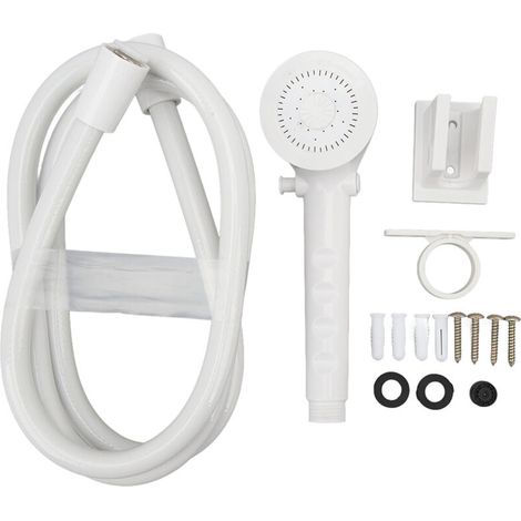 Caravan Shower Set, Shower Head, Easy Control, Water Saving, Portable for Travel Trailer, Boat (WHITE). (1/5)