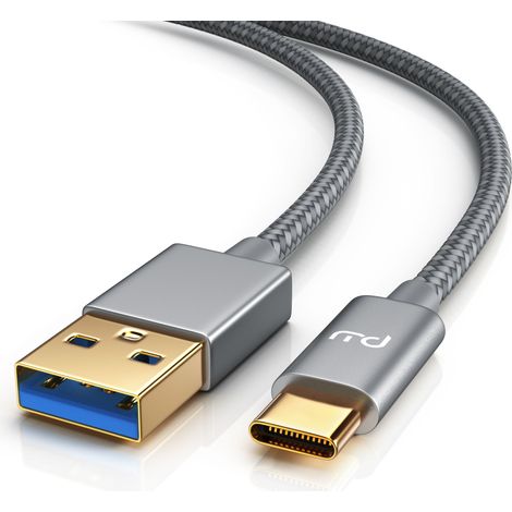 Primewire USB-C 3.1 Kabel, USB Typ C zu Typ A, Datenkabel, Ladekabel, Nylonmantel, bidirektional, Geschirmt - 1m (1/4)