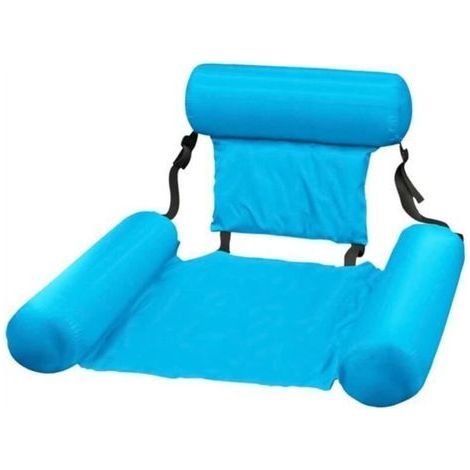 Bouée de piscine Flottant bleu Hamac de l\'eau piscine gonflable Porte verre flotteur chaise flottante Lit chaise gonflable (1/4)