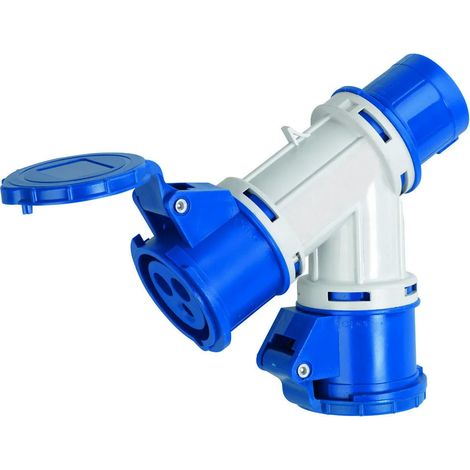 ADATTATORE TRIPLO SPINA CEE + 2 PRESE INDUST.CEE