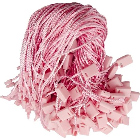 Lot de 1000 étiquettes suspendues en nylon, étiquettes de prix de 18 cm avec mousquetons, étiquettes, étiquettes à ficelle, fermetures à boucle, P