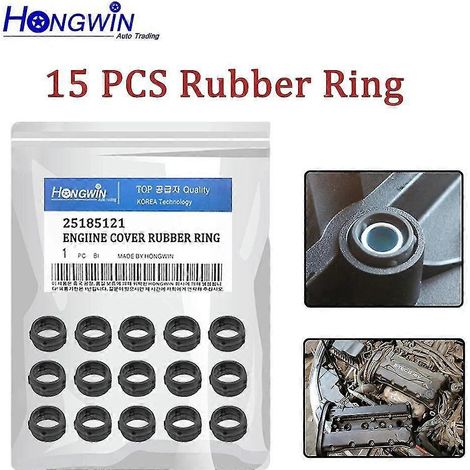 15 Stück Ventildeckel-O-Ring-Schrauben aus Gummi für Chevrolet Aveo Cruze Lacetti Daewoo Optra Nexia 16 25185121 25192208 96495288 25185117--