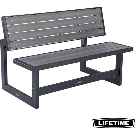 Lifetime – Banc convertible 60253 en polystyrène haute densité – 300 kg – Résistant aux UV – Transformable en table – Pour extérieur (1/10)