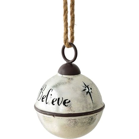 Cloche De Noël - Cloche Métallique Vintage Avec Corde De Suspension - Décoration Arbre De Noël Porte Mur - Lot De 1