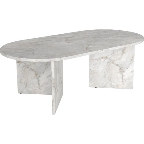 Tavolino Effetto marmo Bianco - TOPANIA (1/4)
