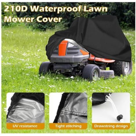 Housse de tracteur de jardin, Housse Protection Tondeuse Housse de Tondeuse à Gazon Autoportée, Imperméable Housse(183x137x117cm) (1/5)