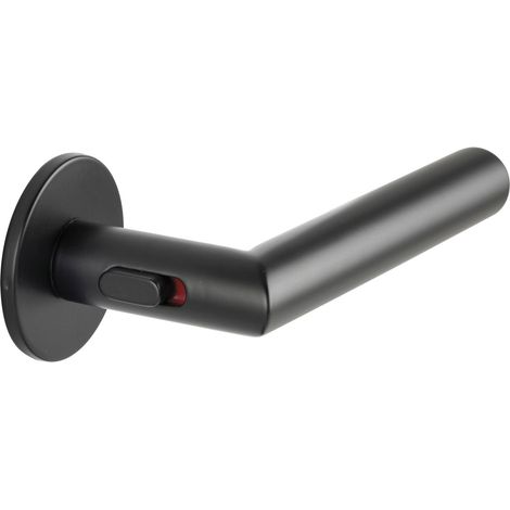 Marchesi Drückerpaar Gehrung Smart Look - Türgriffe mit integrierter Verriegelung für TS 38-45 mm, Edelstahl schwarz (1/5)