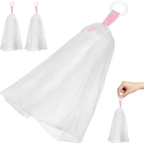 3 Durable and Compact PE Facial Soap Bags Soap Saver Ideal