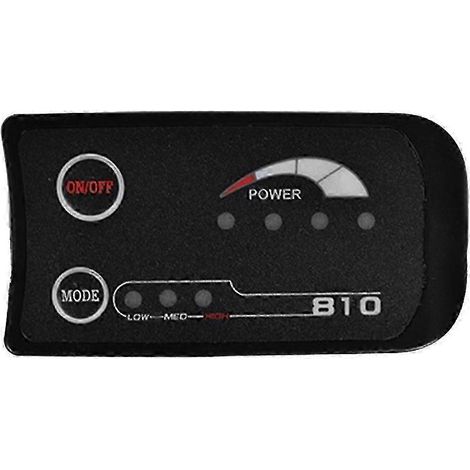 Compteur LED 6 broches S810 pour vélo électrique, 36 V, UART, étanche (1/4)