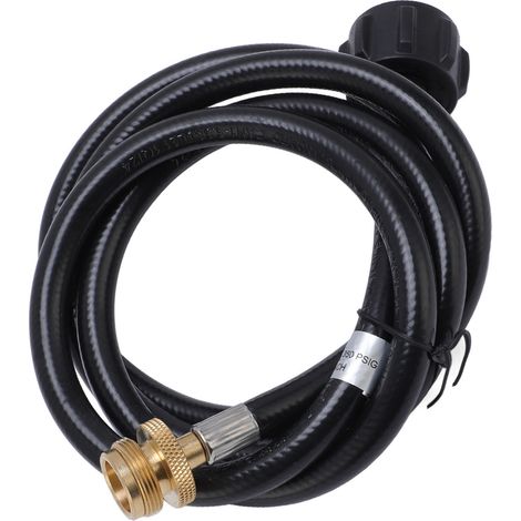 Tuyau d'extension de gaz combustible de rechange pour réservoir de barbecue portable, réchaud et chauffage de camping-car (1 à 20 lb, 1,2 m). (1/5)
