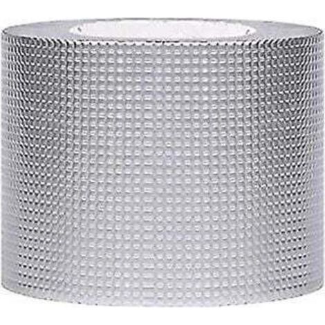 Waterproof adhesive tape 5cm x 5m – Aluminum coating – Weather and chemical resistant – For roof and plumbing repairs – 5CM5M