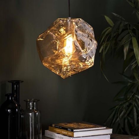 Glas-Hängelampe Rocks