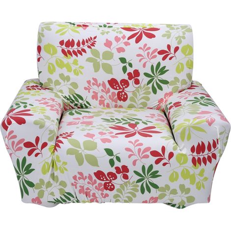 Housse de canapé 1 place Extensible Tissu gratté antidérapant Polyester Élastique Protection meubles 90-140cm (1/3)