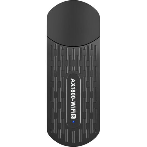 Adaptateur WiFi USB 3.0 AX1800 Mbps 2,4 GHz 5 GHz Antenne haute gaine MU-MIMO clé Wi-Fi Plug and Play pour bureau voyage (1/5)