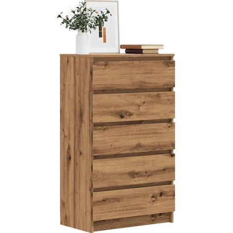 Cajonera de madera de ingeniería roble artisan 60x36x103 cm vidaXL