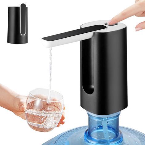 Dispensateur d'eau de 5 gallons avec base, pompe à eau pliante électrique avec chargement USB et auto-off, distributeur d'eau portable pour 2 à 5 gallons universels, écran tactile et faible bruit (Noi (1/4)
