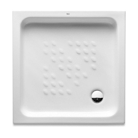 Roca – Receveur de douche à poser 90x90x9cm – Porcelaine blanche – Diamètre de vidage 90mm – Installation indépendante