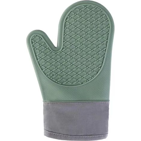 (Vert, 1 pièce) Nouveaux mini gants de cuisine en silicone résistants à la chaleur, gants de protection pour micro-ondes et four (1/5)
