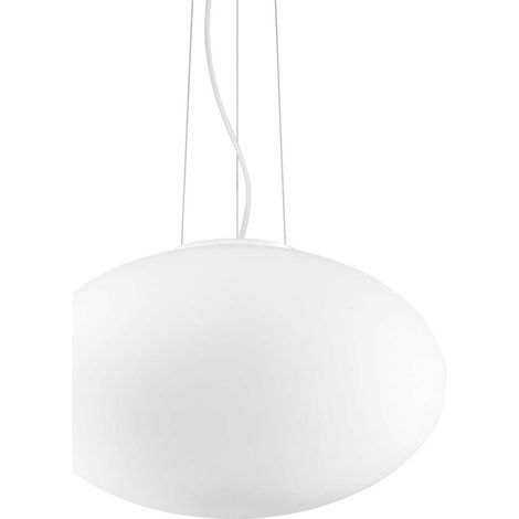 Ideal Lux Candy - Grand luminaire suspendu à 1 ampoule globe blanc, E27 (1/2)