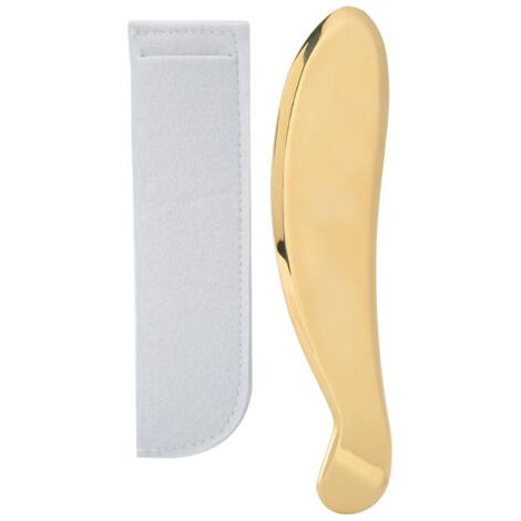 Gua-Sha-Werkzeug aus Messing für Gesichts- und Körpermassage – Tragbare Schabetherapie (1/5)