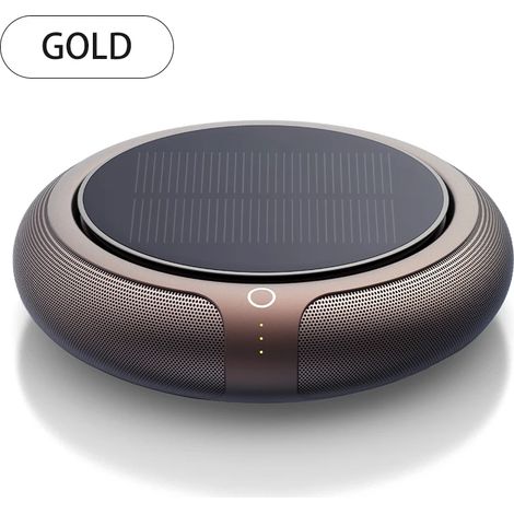 (Or) Purificateur d'air pour voiture avec humidificateur et fonctions d'aromathérapie, alimenté à l'énergie solaire. (1/5)