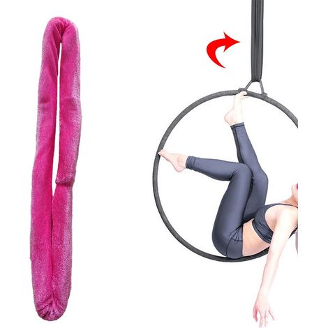 Sangle Pour Cerceau Aérien Lyra, Souple Et Résistante, Pour Acrobaties Aériennes, Boucle à Main, Rose Rouge