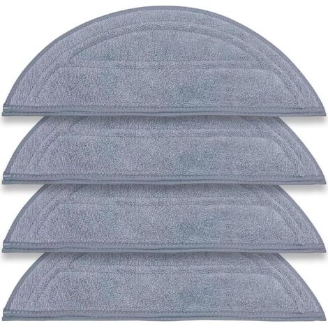 Lot de 4 lingettes lavables en microfibre pour aspirateur robot Roborock Saros 10. Remplacement facile pour un nettoyage efficace de la maison. (1/4)