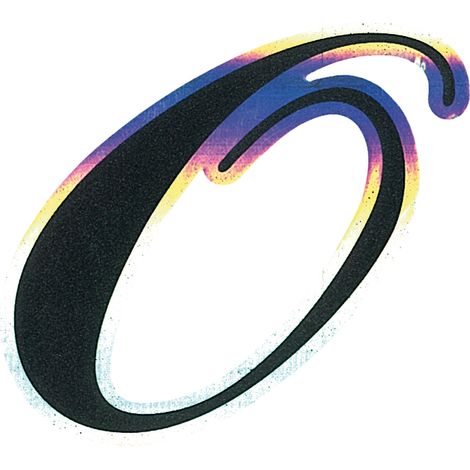 Lettera Adesiva "O" Olografica Colore Nero per Auto e Moto (1/2)
